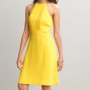 Yellow Banana Republic halter dress